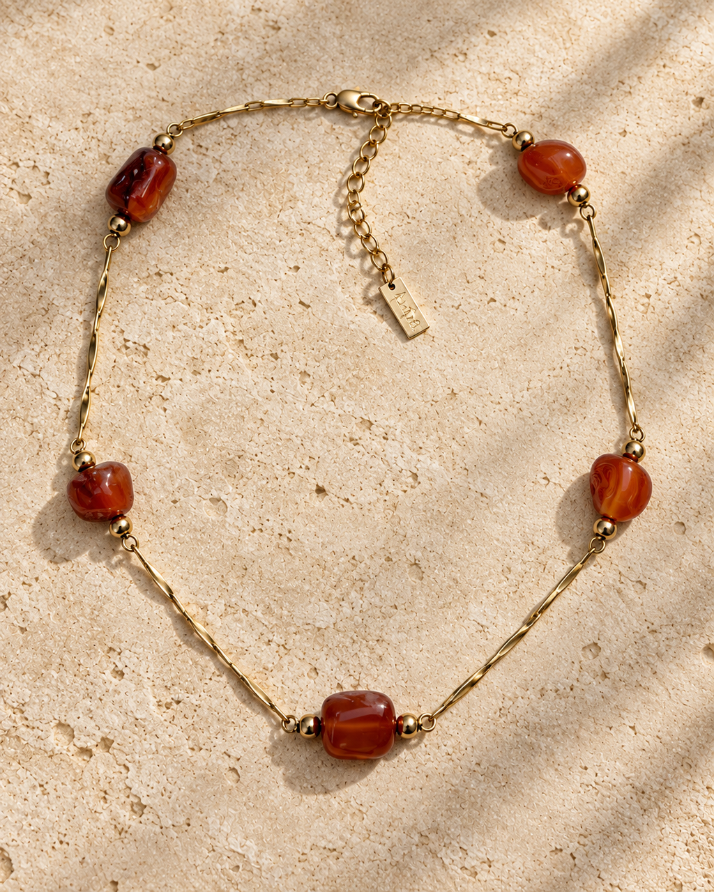 Brasa - Orange Natural Jasper Choker