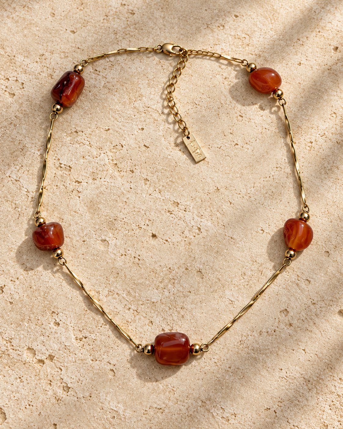 Brasa - Orange Natural Jasper Choker