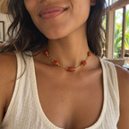 Brasa - Orange Natural Jasper Choker
